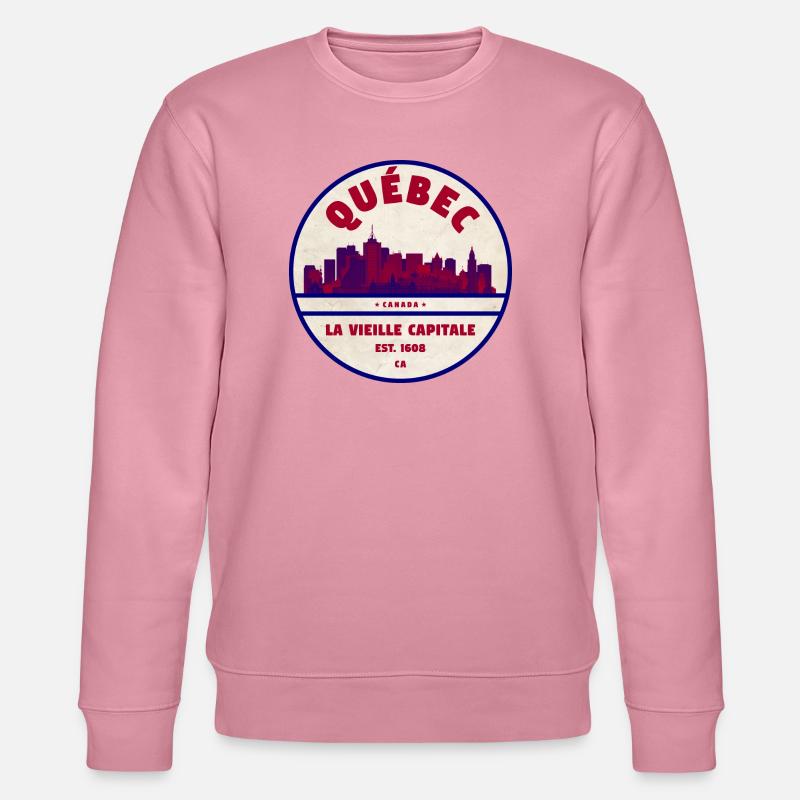 Québec Vieille Capitale Skyline - Stanley/Stella Unisex Bio-Sweatshirt CHANGER  - Lila Traum
