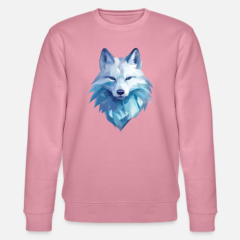 Polarfuchs im Polygon Stil - Stanley/Stella Unisex Bio-Sweatshirt CHANGER - Lila Traum