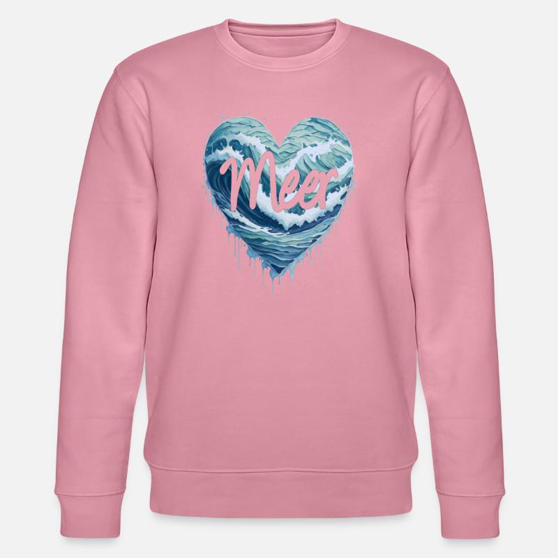 Das Meer im Herzen - Stanley/Stella Unisex Bio-Sweatshirt CHANGER  - Lila Traum