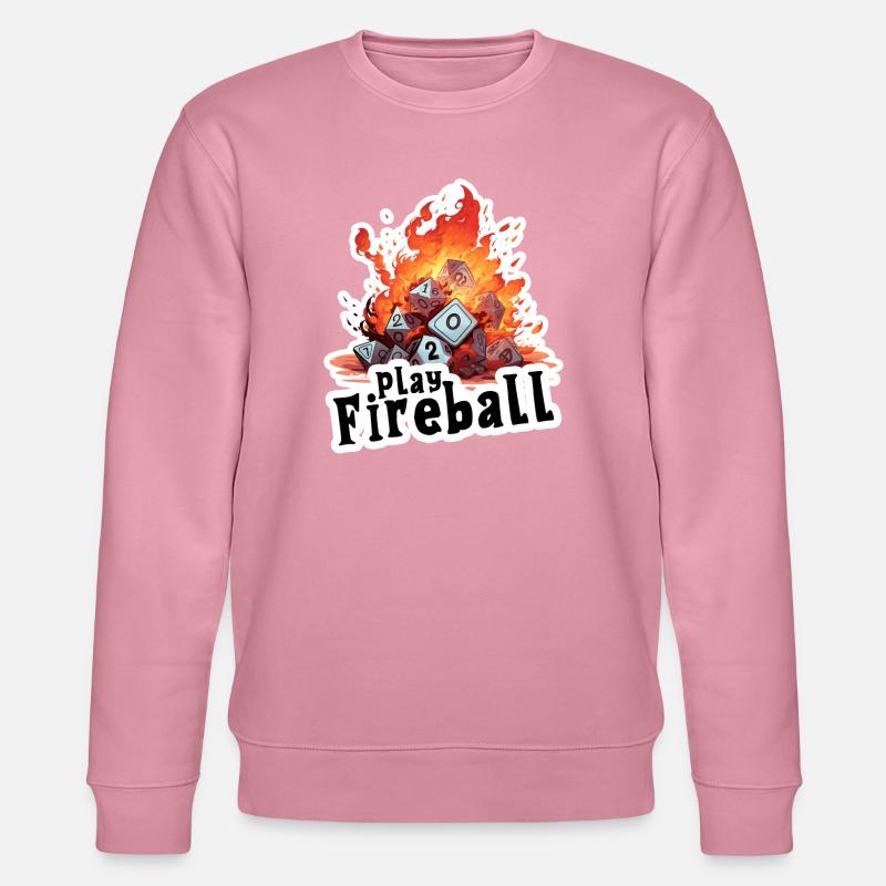 Exaggerated Fireball – Cube Chaos RPG - Stanley/Stella CHANGER Unisex Organic Sweatshirt - lilac dream