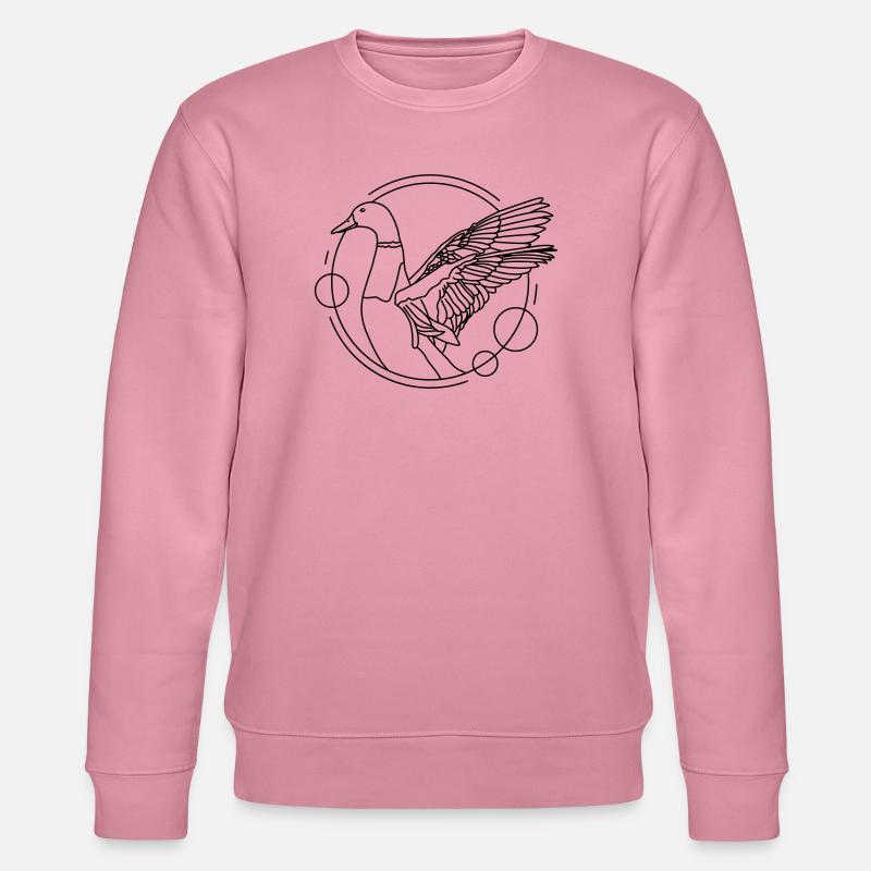 Canard aux ailes déployées - géométrique - Sweat bio CHANGER Stanley/Stella Unisexe - lilas onirique
