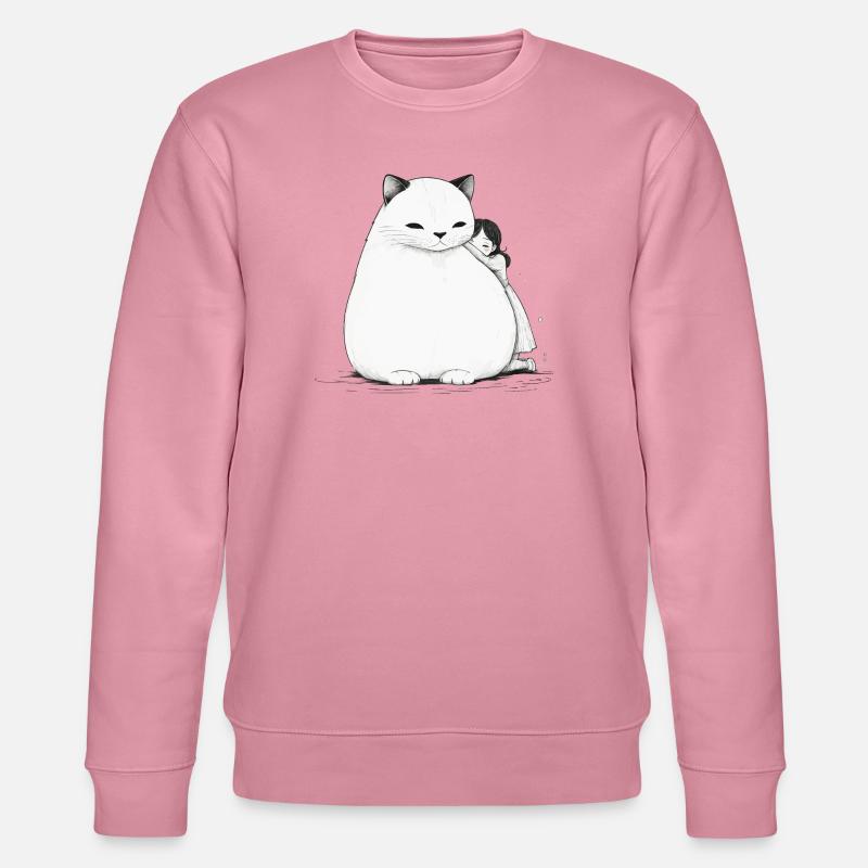 Großes Kuscheln mit einer Katze - Stanley/Stella Unisex Bio-Sweatshirt CHANGER  - Lila Traum