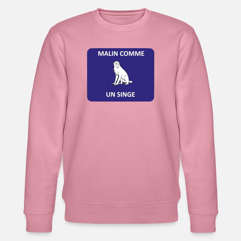 Malin comme un singe - Sweat bio CHANGER Stanley/Stella Unisexe - lilas onirique