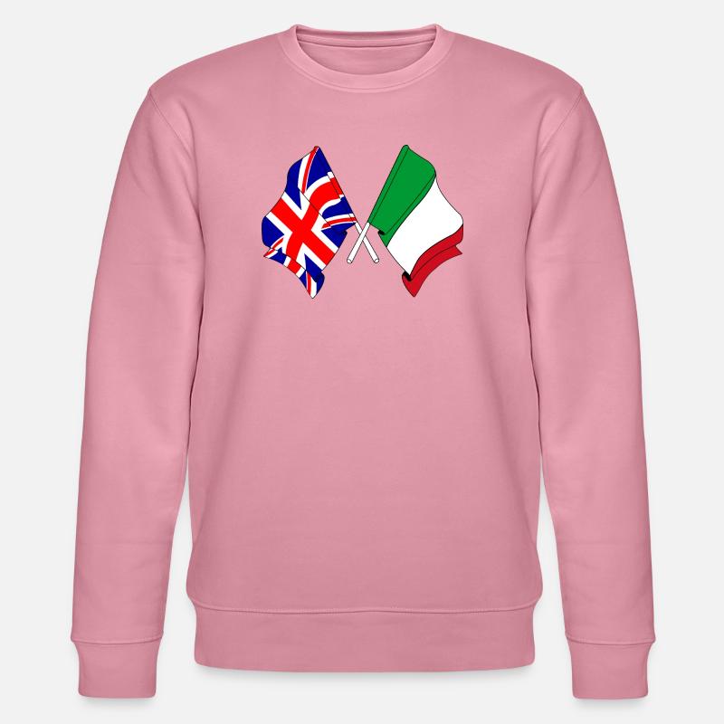 Drapeau Angleterre, drapeau Italie - Sweat bio CHANGER Stanley/Stella Unisexe - lilas onirique