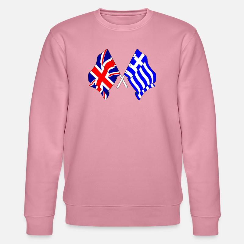 Drapeau Angleterre, drapeau Grèce - Sweat bio CHANGER Stanley/Stella Unisexe - lilas onirique