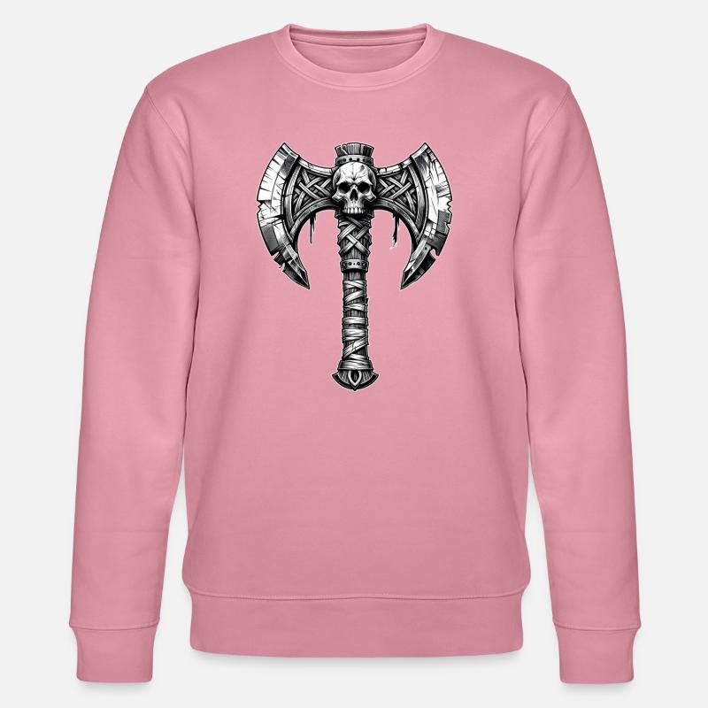 Axe throwing axe skull design - Stanley/Stella CHANGER Unisex Organic Sweatshirt - lilac dream