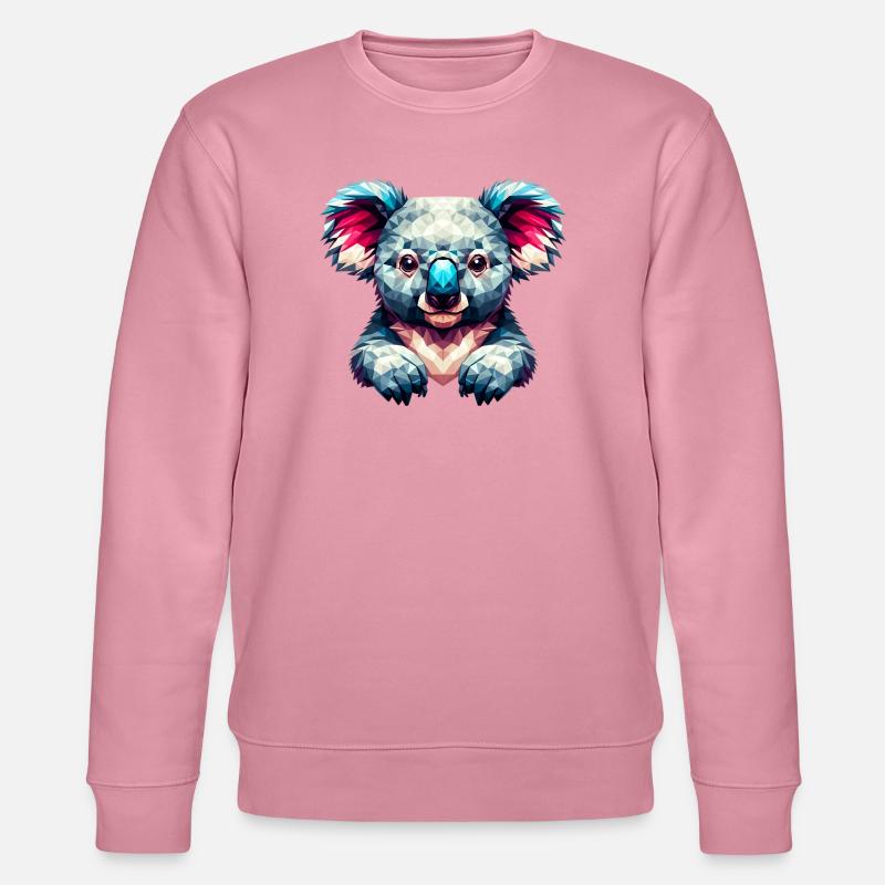 Polygonaler Koala - Stanley/Stella Unisex Bio-Sweatshirt CHANGER  - Lila Traum