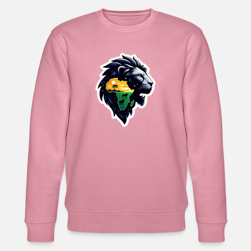 Majestätischer Afrika Löwe - Stanley/Stella Unisex Bio-Sweatshirt CHANGER  - Lila Traum