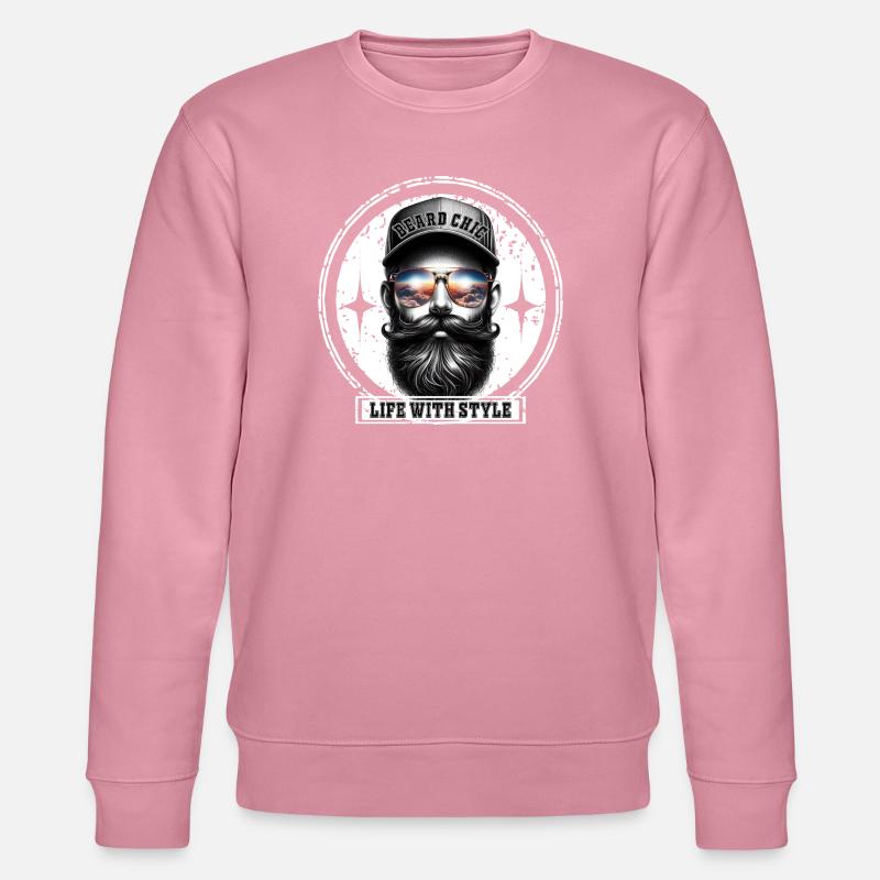 Beard Chic Crépuscule - Sweat bio CHANGER Stanley/Stella Unisexe - lilas onirique