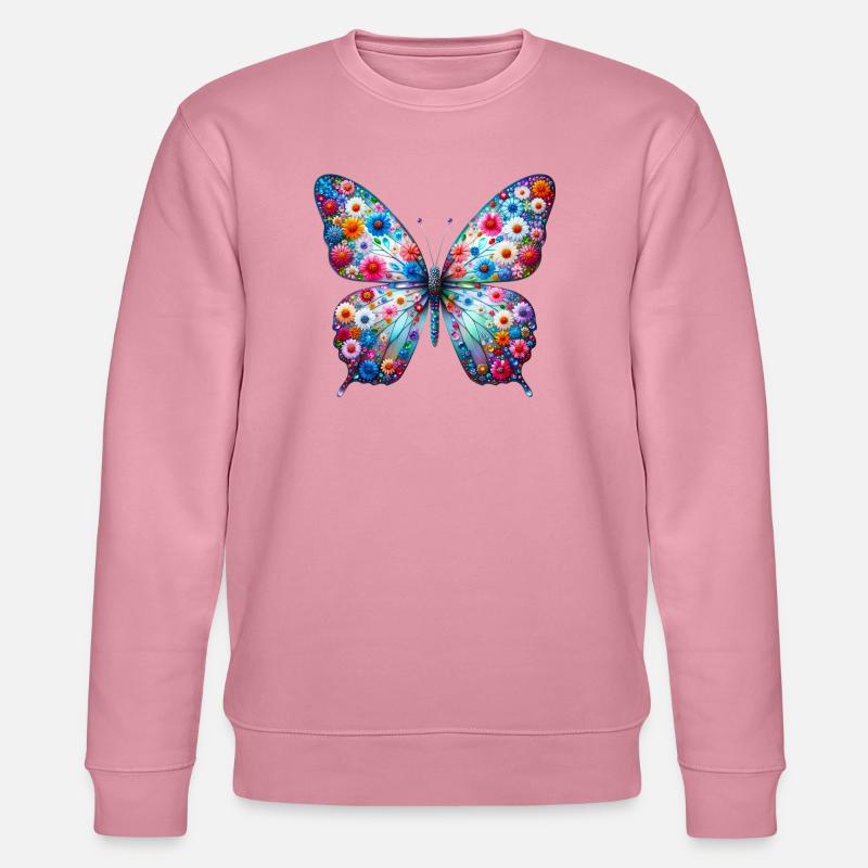 Schmetterling - Stanley/Stella Unisex Bio-Sweatshirt CHANGER - Lila Traum