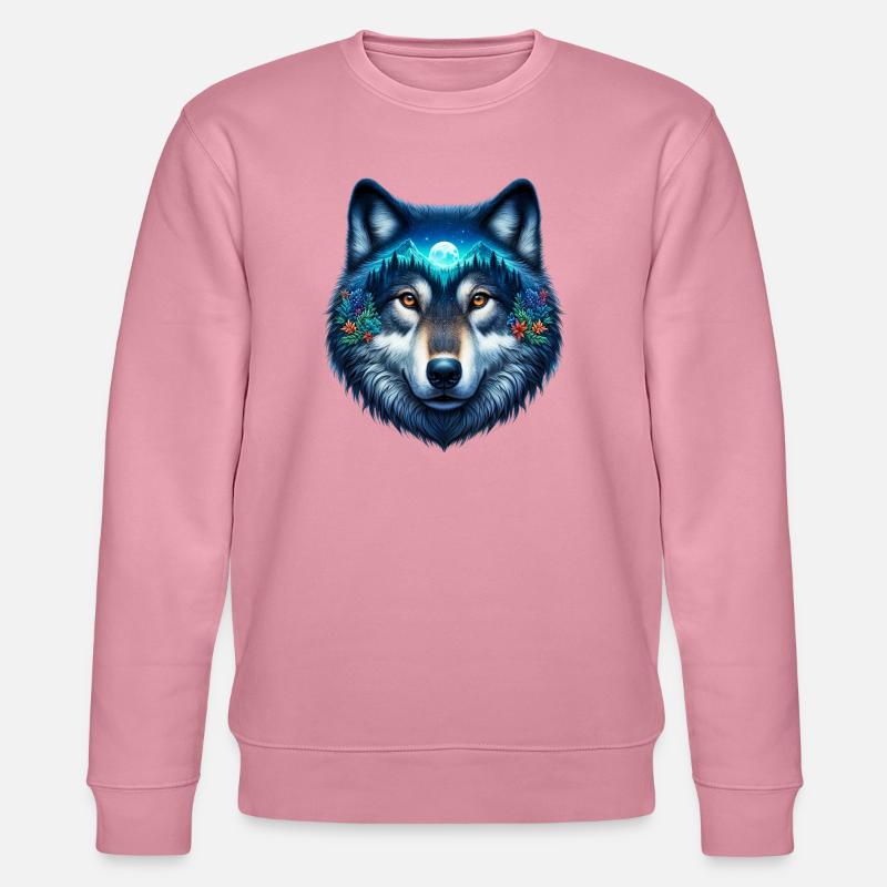 Wolf - Stanley/Stella Unisex Bio-Sweatshirt CHANGER  - Lila Traum