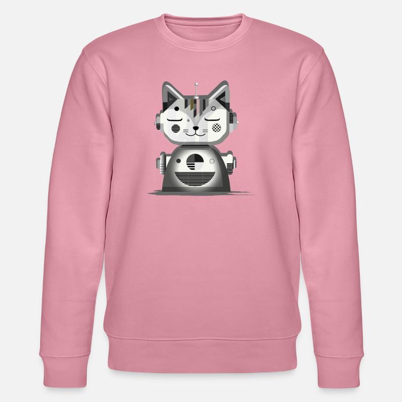 Chat robot géométrique - Illustration créative - Sweat bio CHANGER Stanley/Stella Unisexe - lilas onirique