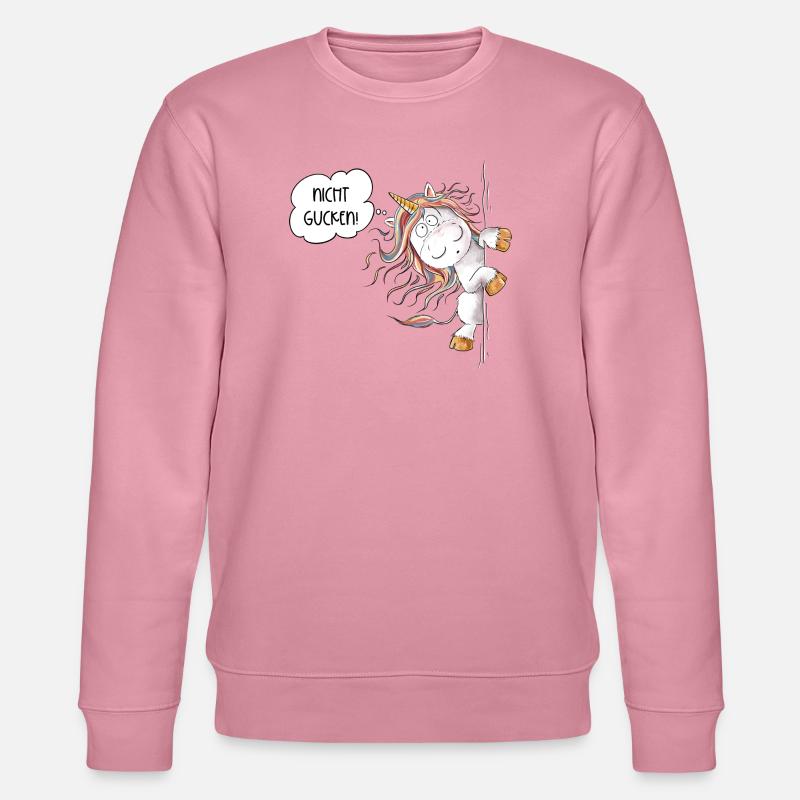 Guck Guck Regenbogen Einhorn Fantasy - Stanley/Stella Unisex Bio-Sweatshirt CHANGER  - Lila Traum