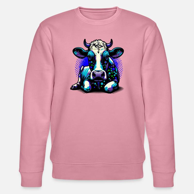 Kuh - Stanley/Stella Unisex Bio-Sweatshirt CHANGER  - Lila Traum