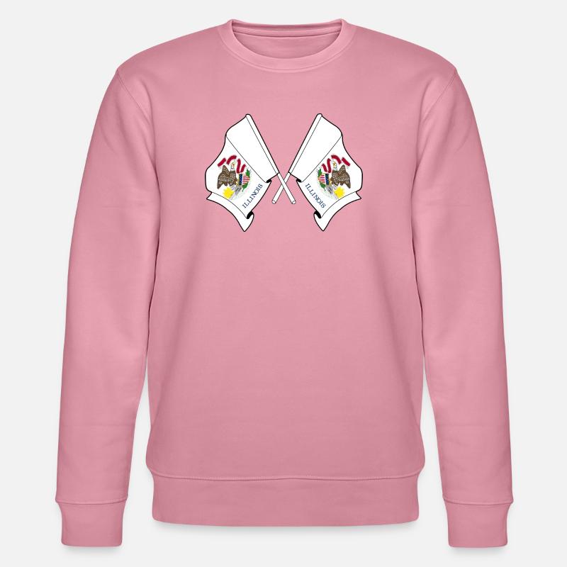 Deux drapeaux traversent l’Illinois - Sweat bio CHANGER Stanley/Stella Unisexe - lilas onirique