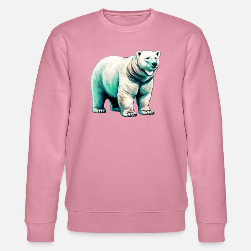 Weißer Eisbär - Stanley/Stella Unisex Bio-Sweatshirt CHANGER  - Lila Traum