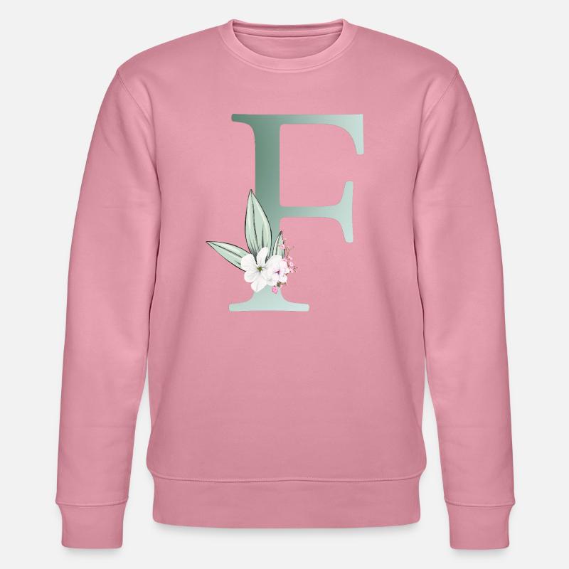 F Monogramm, Floral, personalisierbar - Stanley/Stella Unisex Bio-Sweatshirt CHANGER  - Lila Traum