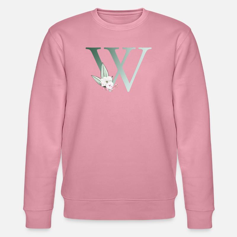W Monogramme, Floral, Personnalisable - Sweat bio CHANGER Stanley/Stella Unisexe - lilas onirique