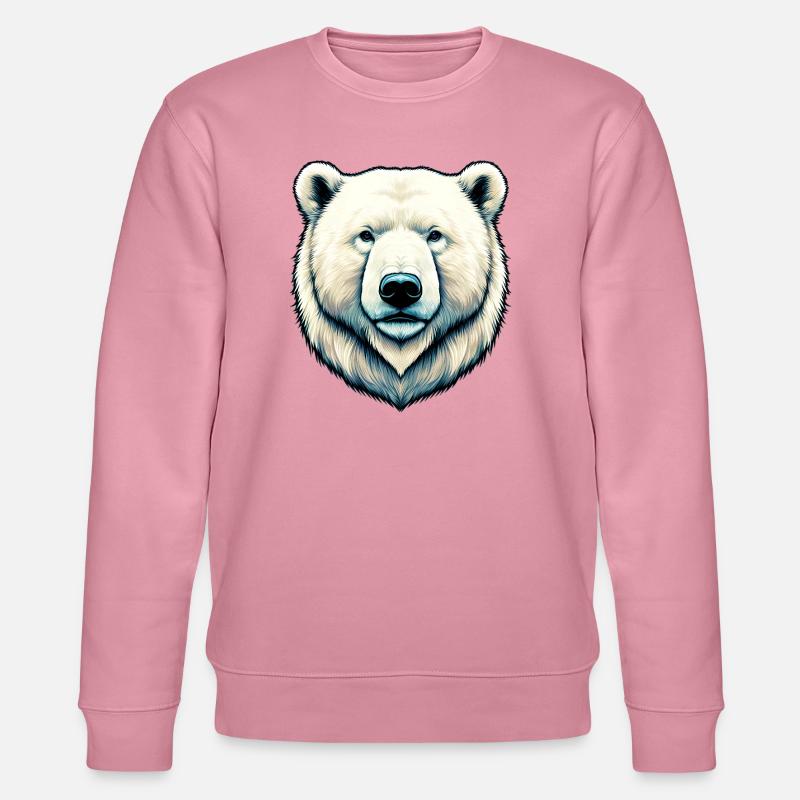 Weißer Eisbär - Stanley/Stella Unisex Bio-Sweatshirt CHANGER  - Lila Traum