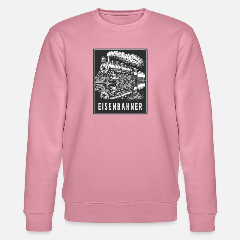 Dampflok Eisenbahner Retro - Stanley/Stella Unisex Bio-Sweatshirt CHANGER  - Lila Traum