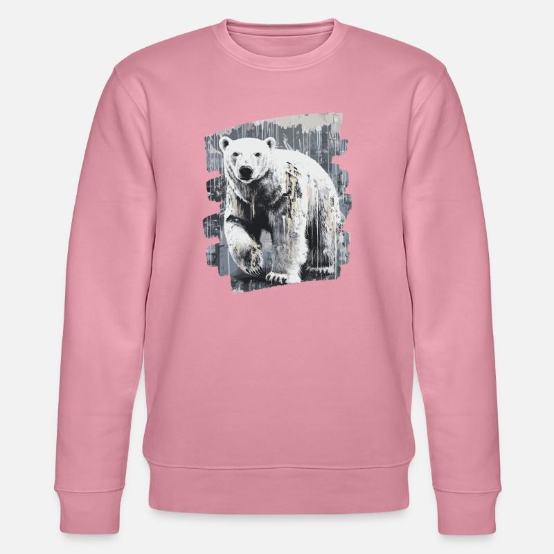 Eisbär Graffiti Sprayer - Stanley/Stella Unisex Bio-Sweatshirt CHANGER  - Lila Traum