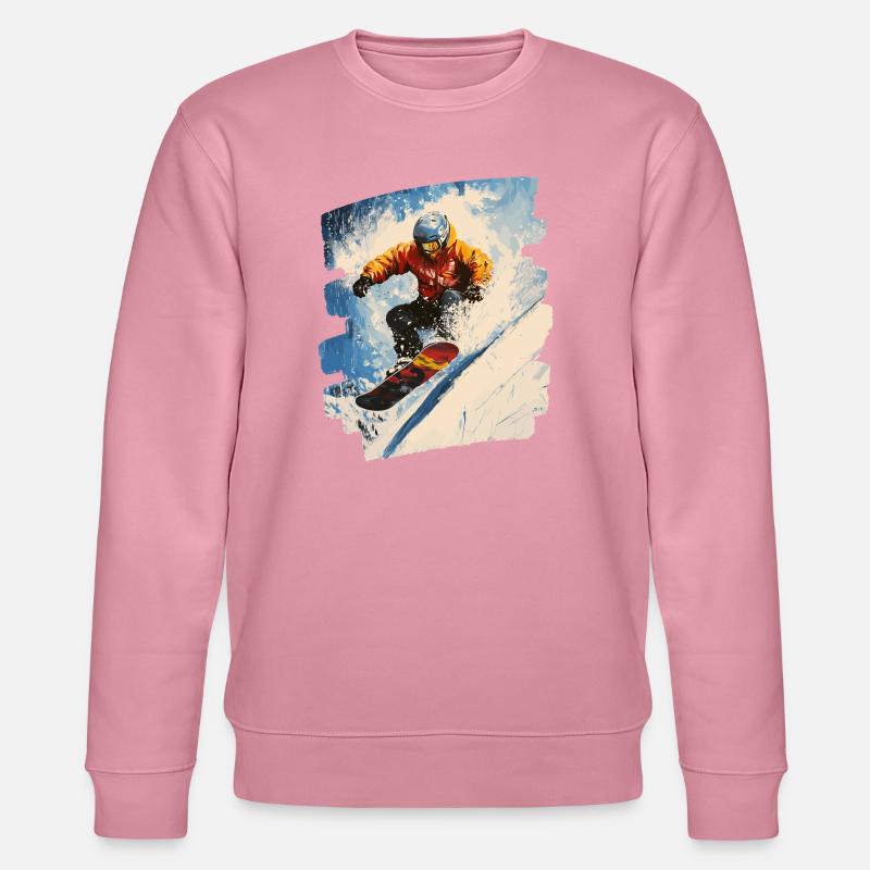 Snowboarder Pulverschnee - Stanley/Stella Unisex Bio-Sweatshirt CHANGER  - Lila Traum