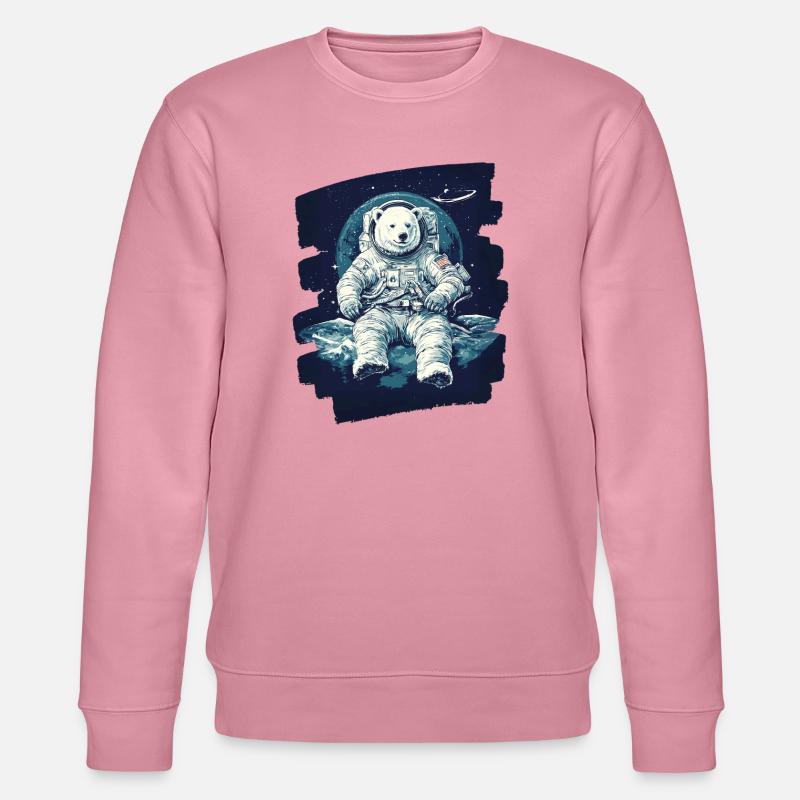 Eisbär Astronaut - Stanley/Stella Unisex Bio-Sweatshirt CHANGER  - Lila Traum