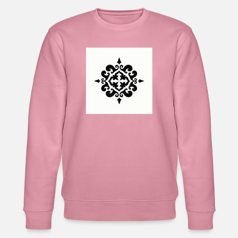Elegant Black Ornamental Pattern - Stanley/Stella CHANGER Unisex Organic Sweatshirt - lilac dream