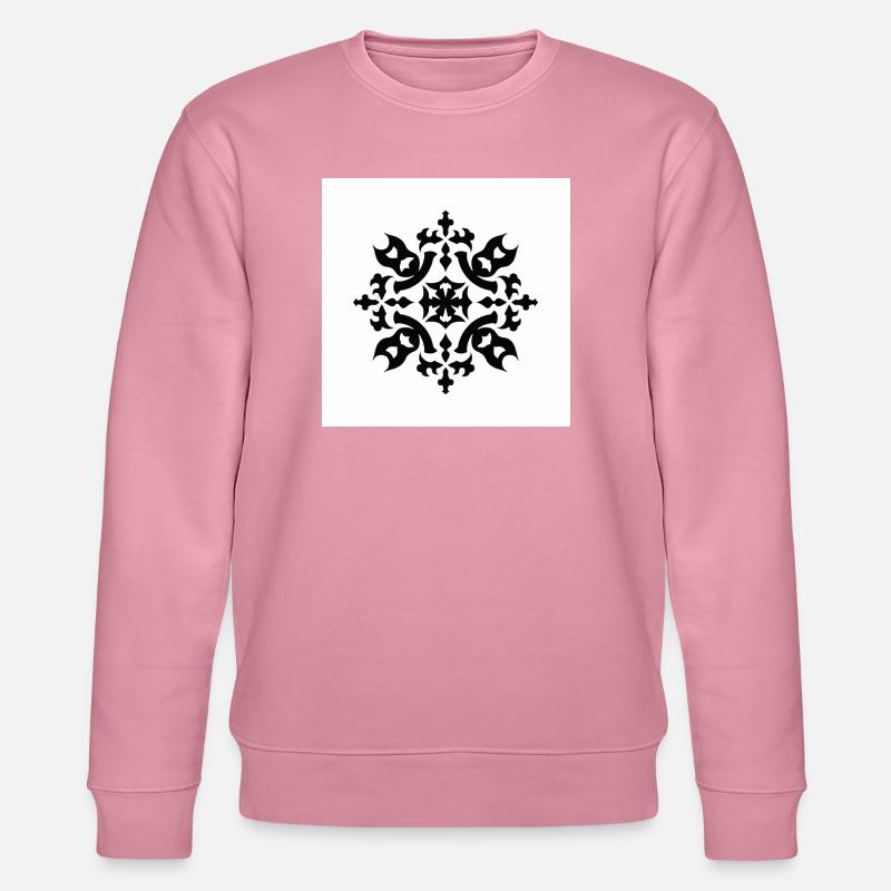Kompliziertes schwarzes Schneeflockenmuster - Stanley/Stella Unisex Bio-Sweatshirt CHANGER  - Lila Traum