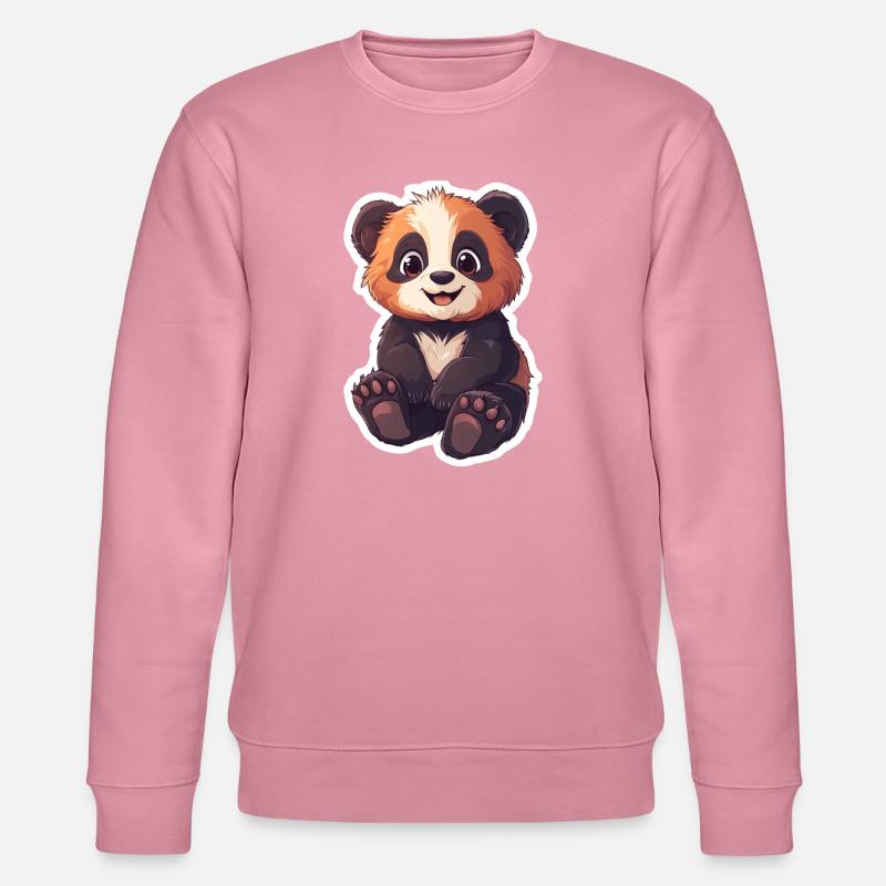 Süsser Pandabär - Stanley/Stella Unisex Bio-Sweatshirt CHANGER  - Lila Traum
