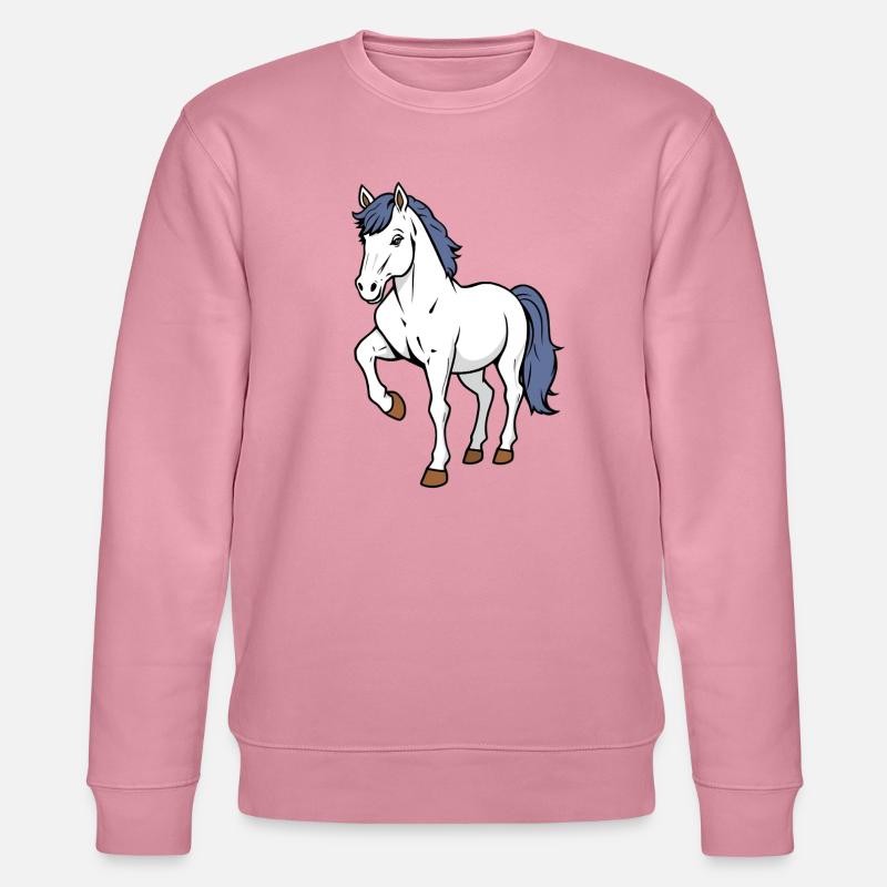 Pferd - Stanley/Stella Unisex Bio-Sweatshirt CHANGER  - Lila Traum