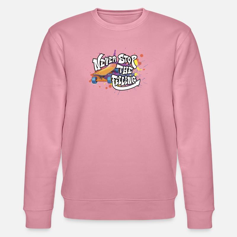 Skateboard Graffiti Motivation Design - Stanley/Stella Unisex Bio-Sweatshirt CHANGER  - Lila Traum