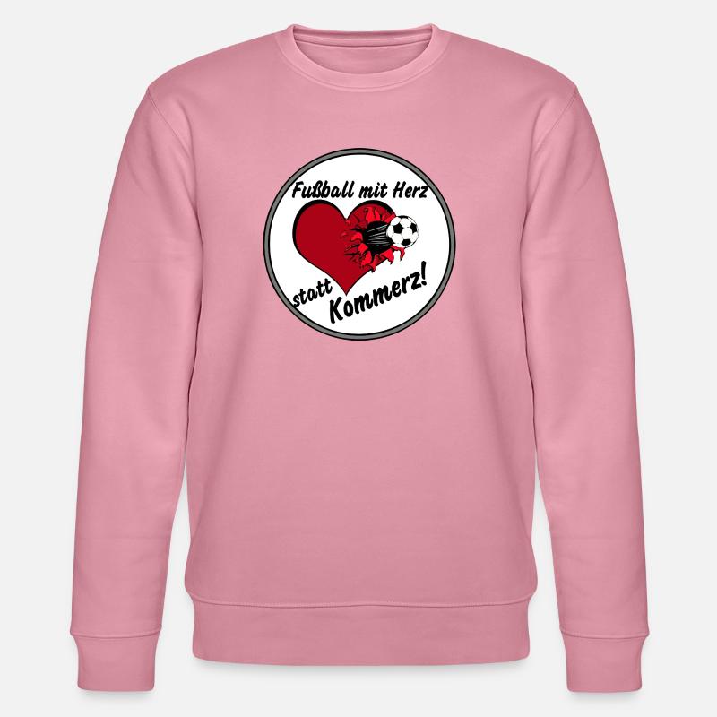 Fussball mit Herz ................................ - Stanley/Stella Unisex Bio-Sweatshirt CHANGER  - Lila Traum