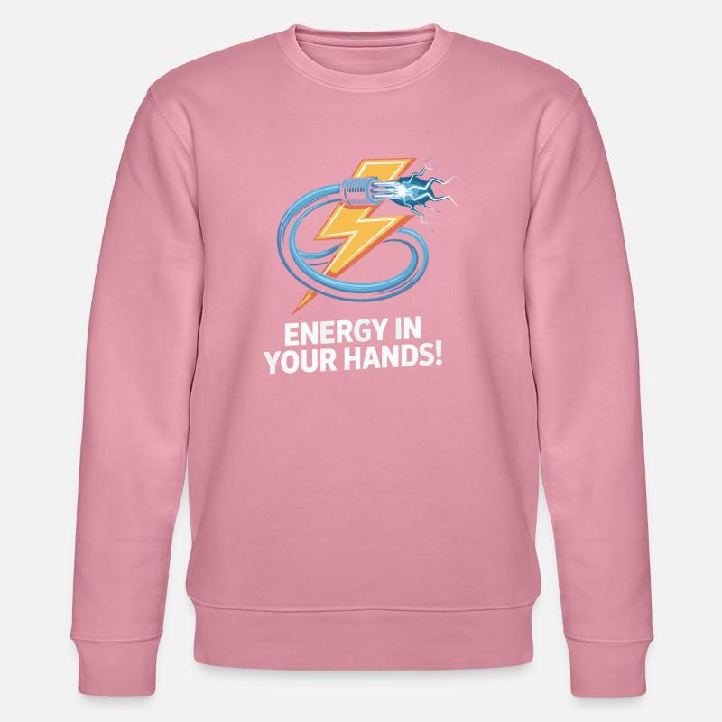 Elektrischer Strom Blitz Design - Stanley/Stella Unisex Bio-Sweatshirt CHANGER  - Lila Traum