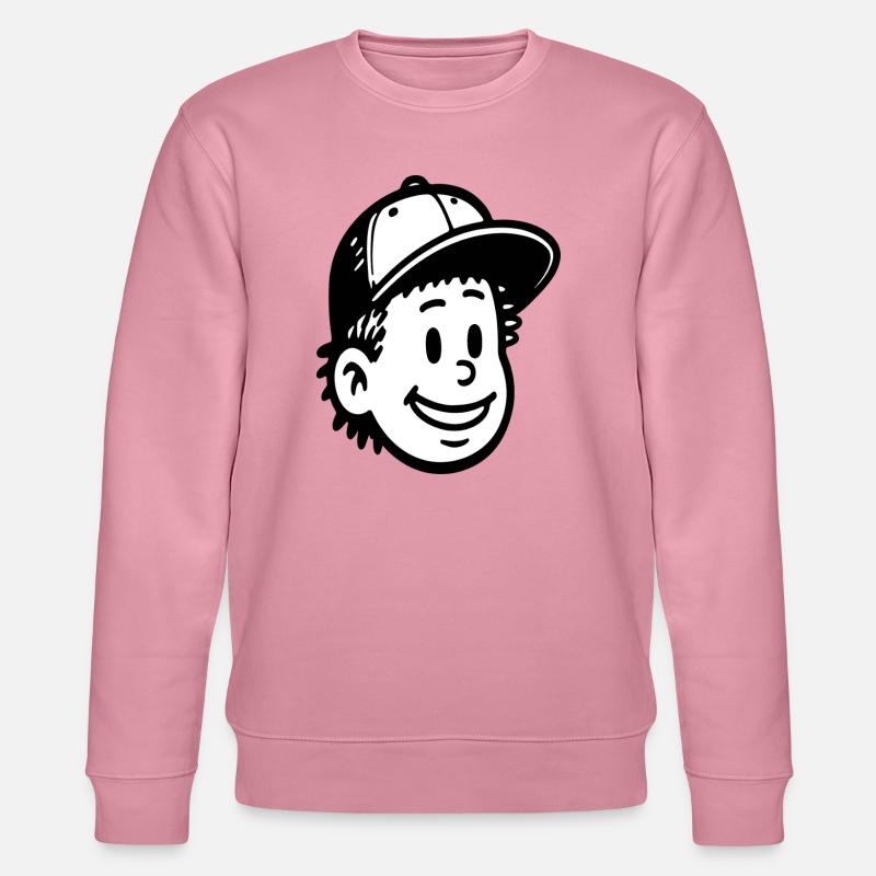 Verspieltes Cartoon Junge Gesicht Design - Stanley/Stella Unisex Bio-Sweatshirt CHANGER  - Lila Traum