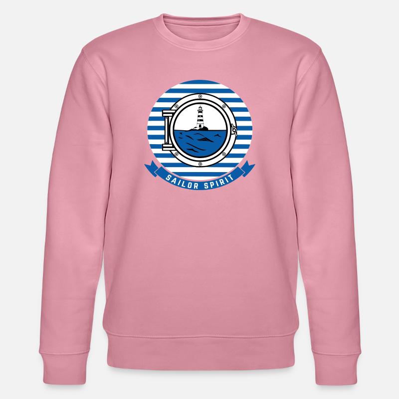 Meeresleuchtturm-Illustration im nautischen Stil - Stanley/Stella Unisex Bio-Sweatshirt CHANGER  - Lila Traum