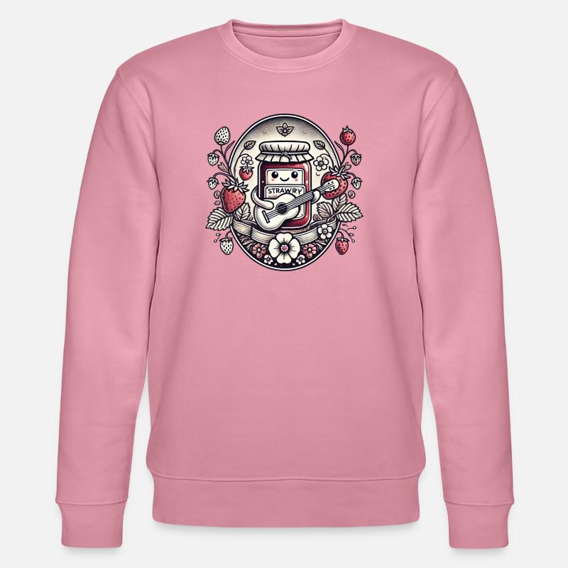 Kawaii Marmeladenglas mit Erdbeeren - Stanley/Stella Unisex Bio-Sweatshirt CHANGER  - Lila Traum