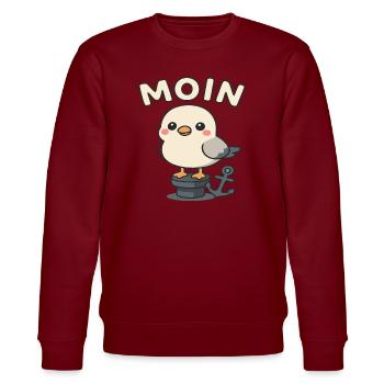 Moin - Möwedesign - Stanley/Stella Unisex Bio-Sweatshirt CHANGER  - Lila Traum - Vorne - Jaron (178cm) & Liana (172cm)