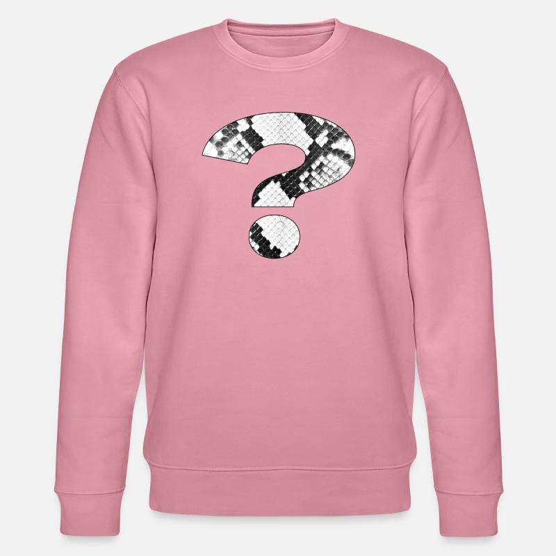 Snakeskin Pattern Question Mark Design - Stanley/Stella CHANGER Unisex Organic Sweatshirt - lilac dream