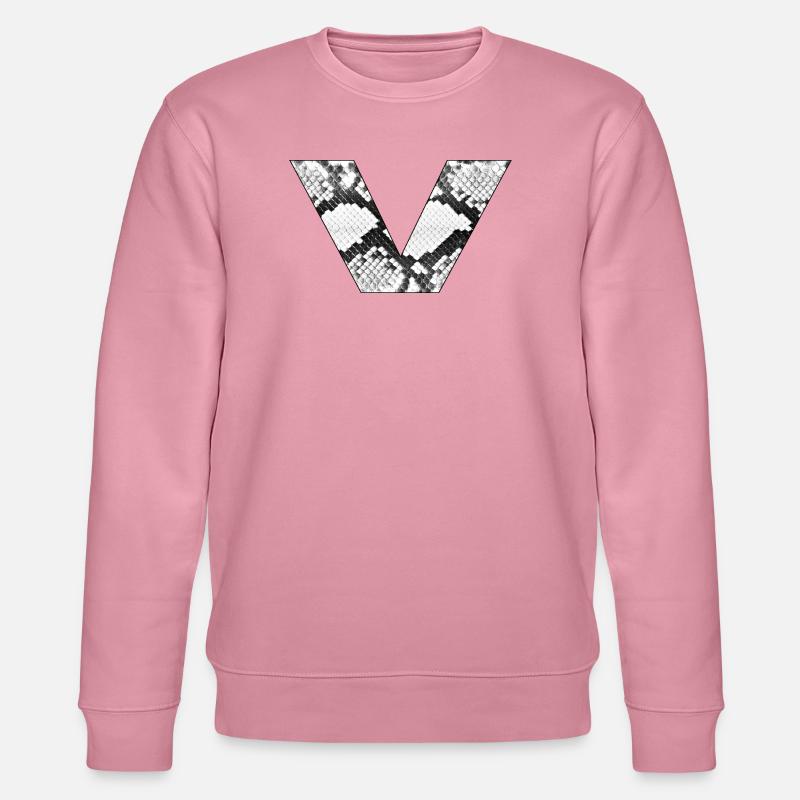 Schlangenmuster Buchstabe v - Stanley/Stella Unisex Bio-Sweatshirt CHANGER  - Lila Traum