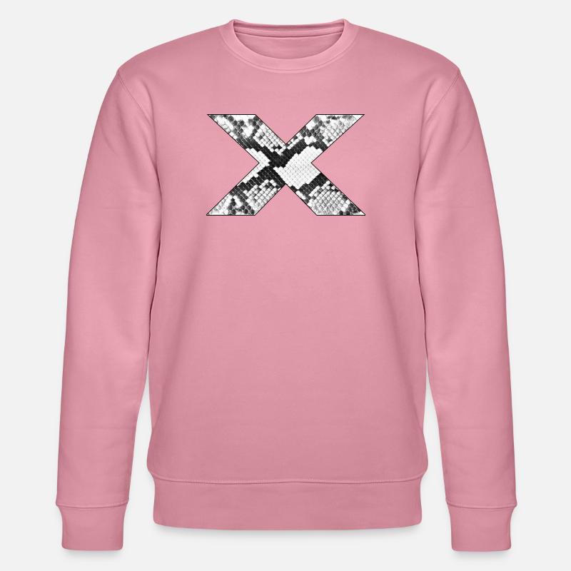 Schlangenmuster Buchstabe x - Stanley/Stella Unisex Bio-Sweatshirt CHANGER  - Lila Traum