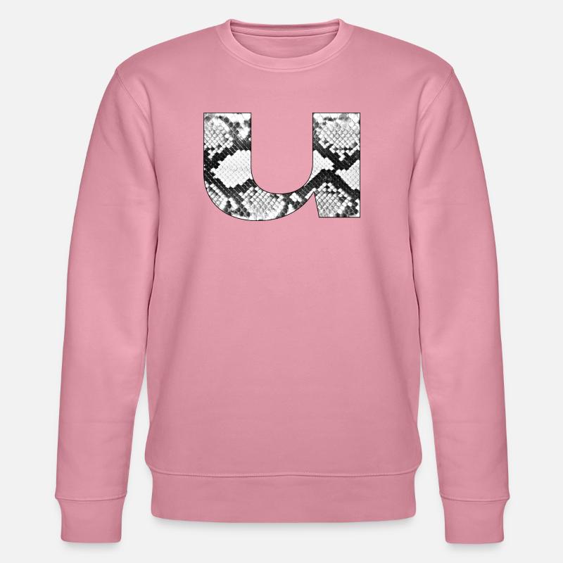 Snakeskin Pattern Letter U - Stanley/Stella CHANGER Unisex Organic Sweatshirt - lilac dream