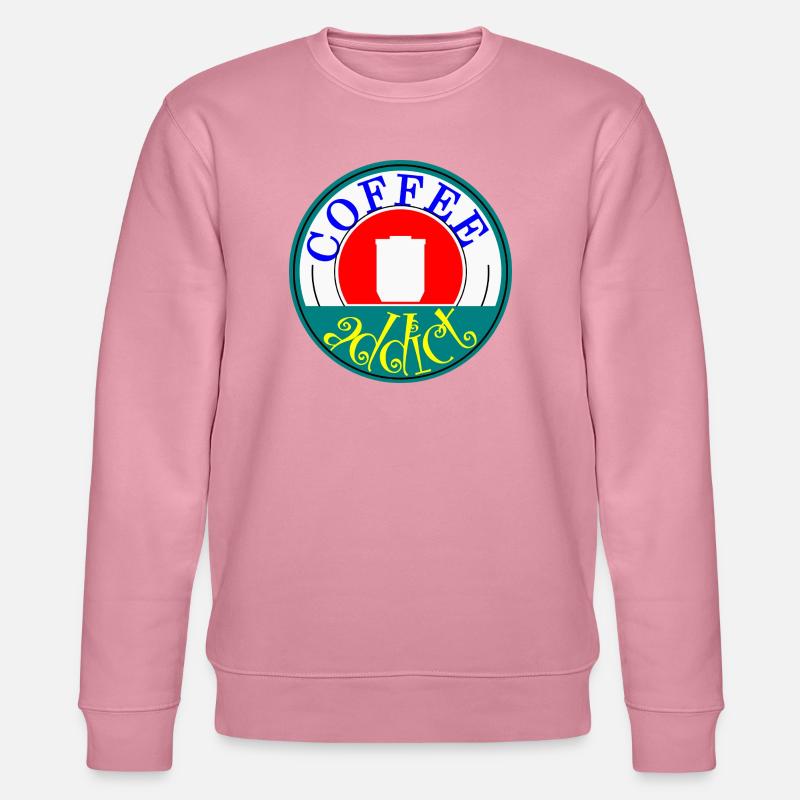 Coffee Addict Retro Abzeichen Design - Stanley/Stella Unisex Bio-Sweatshirt CHANGER  - Lila Traum