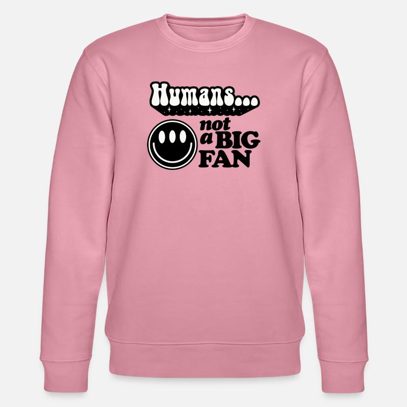 Menschen lächeln Retro-Design - Stanley/Stella Unisex Bio-Sweatshirt CHANGER  - Lila Traum
