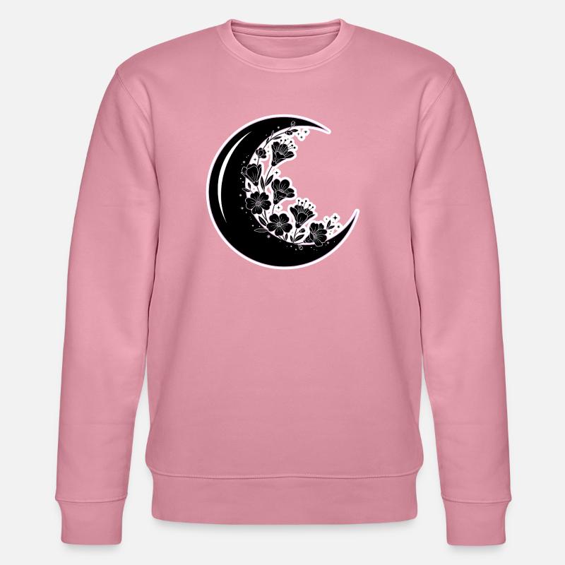 Floral Moon Phase Illustration - Stanley/Stella CHANGER Unisex Organic Sweatshirt - lilac dream