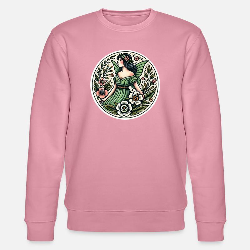 Verzauberte Waldfee Illustration - Stanley/Stella Unisex Bio-Sweatshirt CHANGER  - Lila Traum