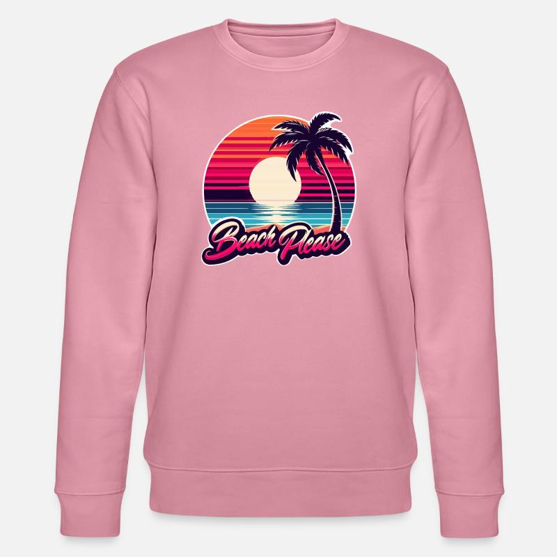Coucher de soleil plage Beach Please - Sweat bio CHANGER Stanley/Stella Unisexe - lilas onirique