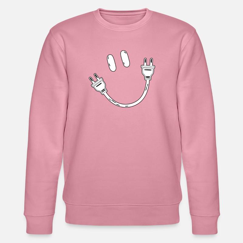 Electricity Schuko Plug Socket Electrical Gift - Stanley/Stella CHANGER Unisex Organic Sweatshirt - lilac dream