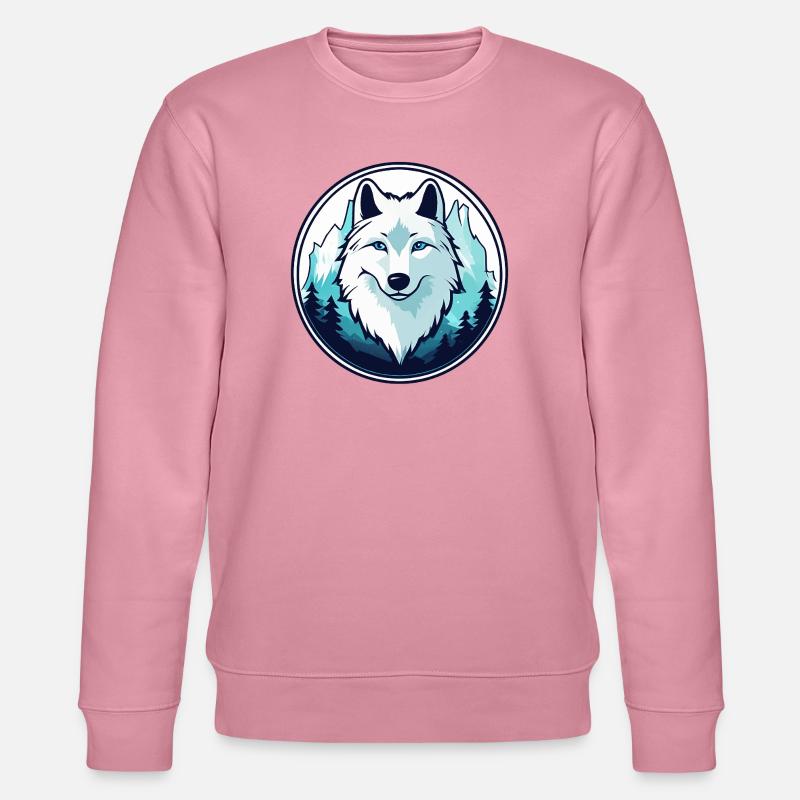 Polarwolf (Kopf) - Stanley/Stella Unisex Bio-Sweatshirt CHANGER  - Lila Traum