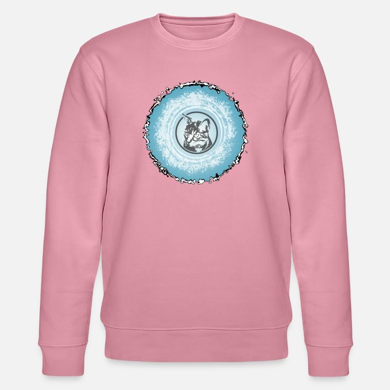 Cercle de chat Silhouette bleue - Sweat bio CHANGER Stanley/Stella Unisexe - lilas onirique
